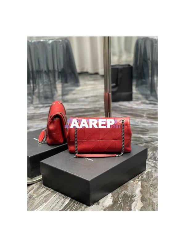 Replica YSL Saint Laurent Jamie Medium Chain Bag "Carré Rive Gauche" In Lambskin 515821 Red 7