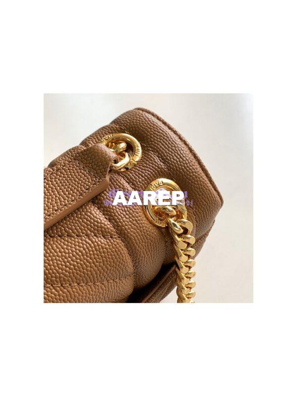 Replica YSL Saint Laurent Medium Envelope Bag In Mix Matelassé Grain De Poudre Embossed Leather 487206 Dark Natural 5