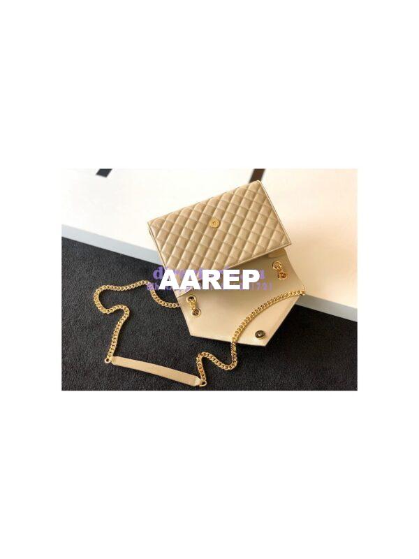 Replica YSL Saint Laurent Medium Envelope Bag In Mix Matelassé Grain De Poudre Embossed Leather 487206 Beige 6
