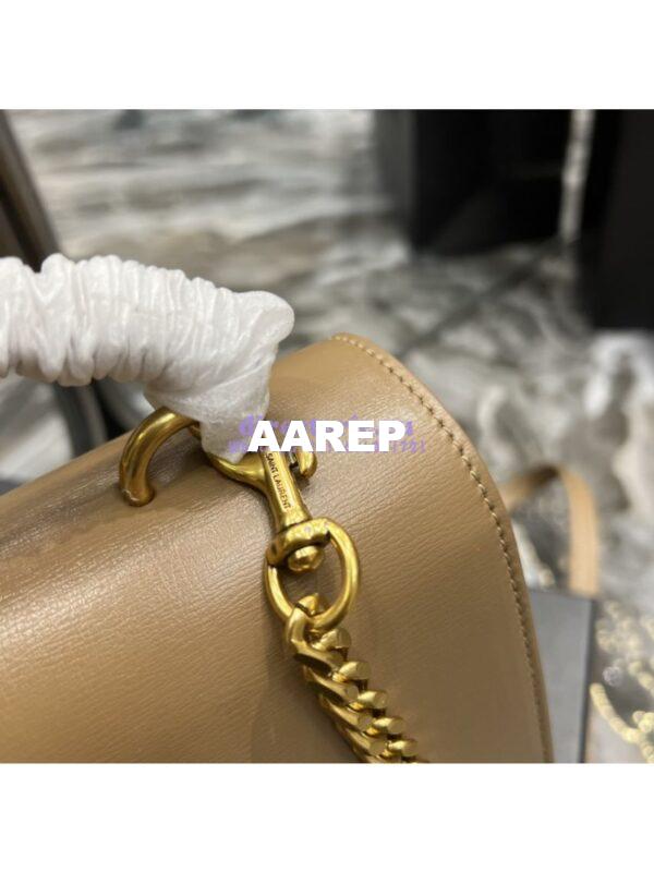 Replica YSL Saint Laurent Medium Sunset Satchel In Smooth Leather 634723 Dark Toffee 10