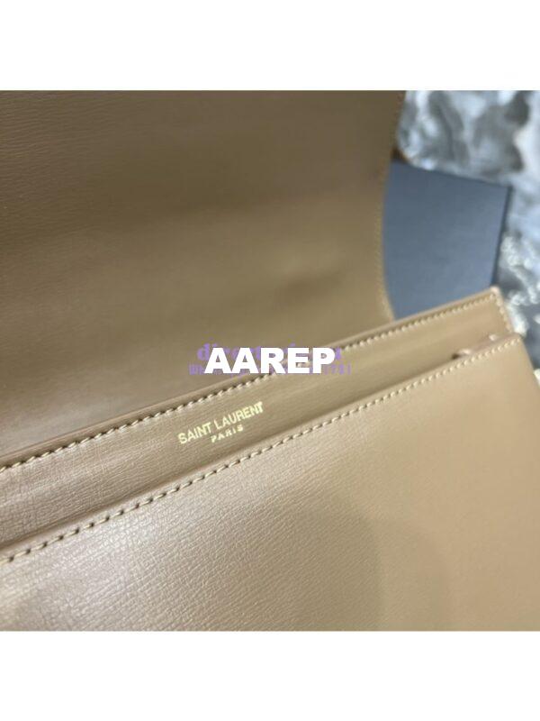 Replica YSL Saint Laurent Medium Sunset Satchel In Smooth Leather 634723 Dark Toffee 11