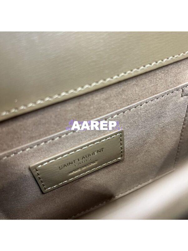 Replica YSL Saint Laurent Medium Sunset Satchel In Smooth Leather 634723 Dark Toffee 13