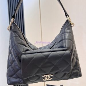 Replica Chanel Calfskin Hobo bag AS4347 Black 2