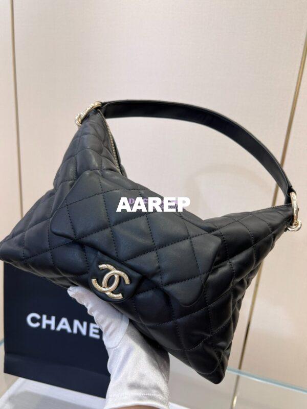 Replica Chanel Calfskin Hobo bag AS4347 Black 5