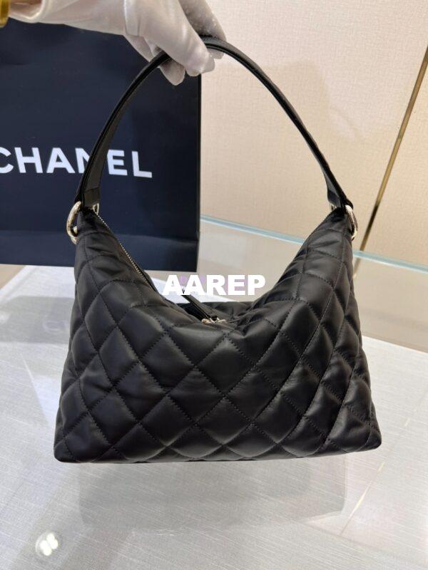 Replica Chanel Calfskin Hobo bag AS4347 Black 15