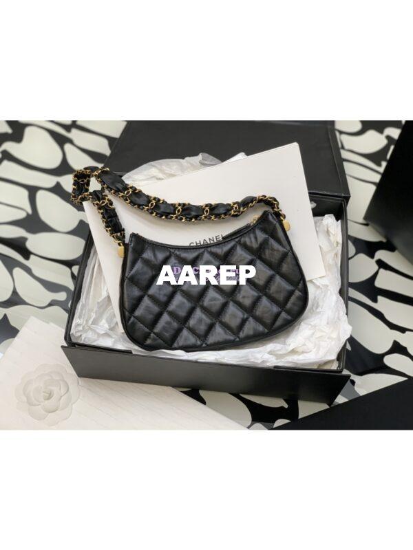 Replica Chanel 23K New Hobo Bag Lambskin Gold Hardware AS4422 8