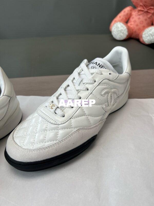 Replica Chanel 24P Sneakers Calfskin & Suede Calfskin G40178 White 5