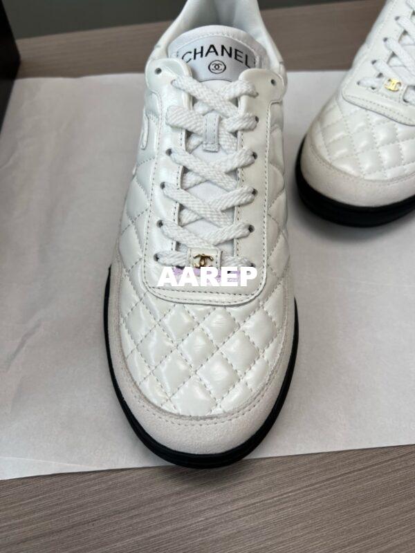 Replica Chanel 24P Sneakers Calfskin & Suede Calfskin G40178 White 6