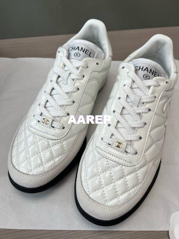 Replica Chanel 24P Sneakers Calfskin & Suede Calfskin G40178 White 7