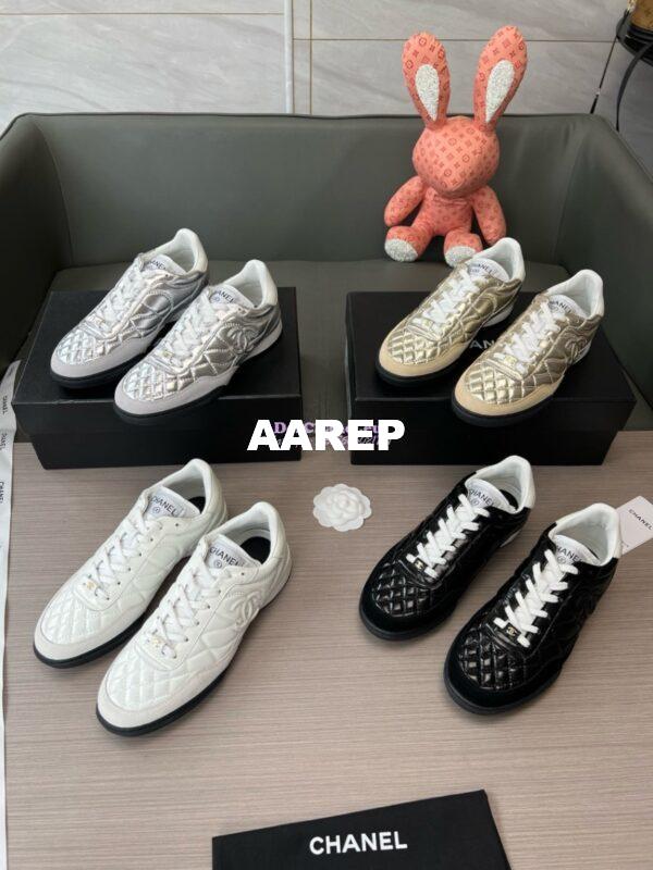 Replica Chanel 24P Sneakers Calfskin & Suede Calfskin G40178 Black 3