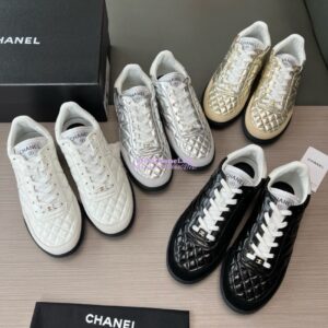Replica Chanel 24P Sneakers Calfskin & Suede Calfskin G40178 Black 2