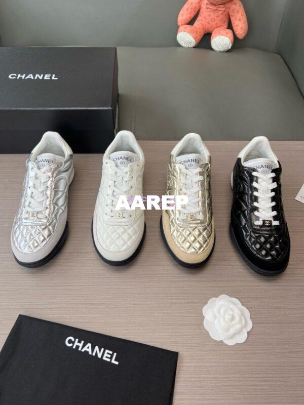 Replica Chanel 24P Sneakers Calfskin & Suede Calfskin G40178 Black 5