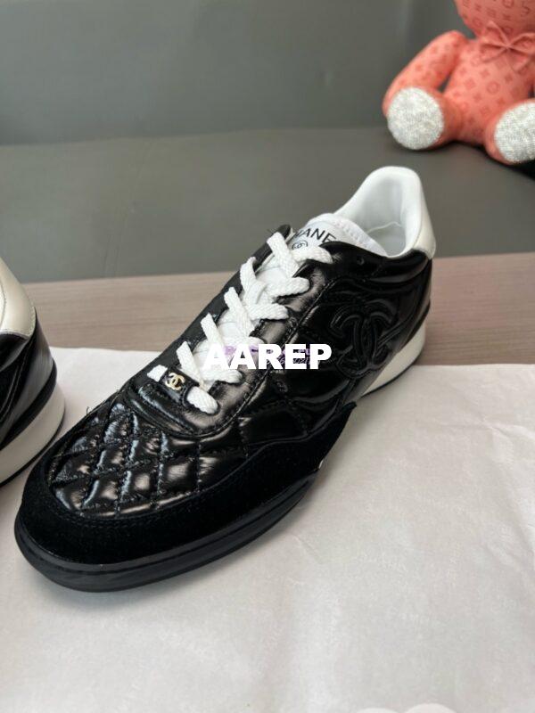 Replica Chanel 24P Sneakers Calfskin & Suede Calfskin G40178 Black 8