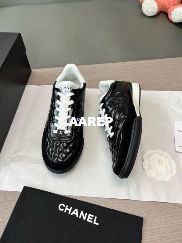 Replica Chanel 24P Sneakers Calfskin & Suede Calfskin G40178 Black 10