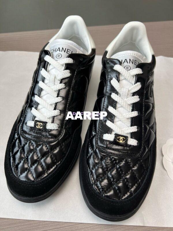 Replica Chanel 24P Sneakers Calfskin & Suede Calfskin G40178 Black 13