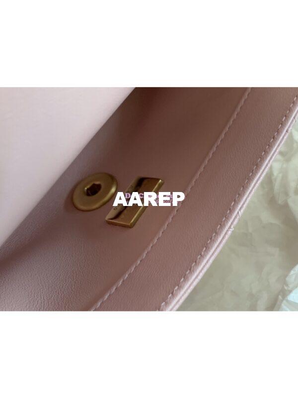 Replica Chanel Mini Flap Bag in Lambskin Wenge Wood AS4165 Light Pink 11