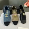 Replica Chanel 24SS Lambskin & Suede Loafers with Golden Wheat Sprig Logo G39318 Beige 2