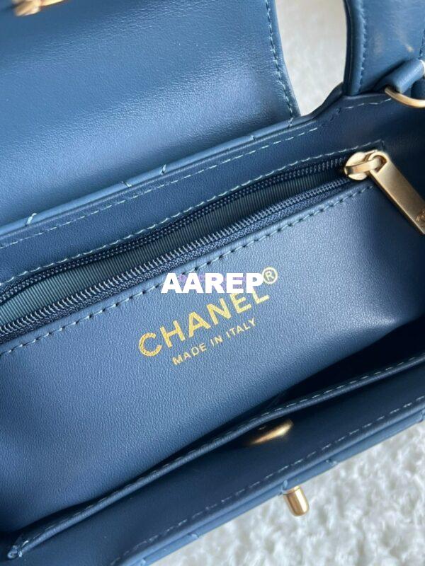 Replica Chanel Mini Shopping Bag Shiny Aged Calfskin AS4416 Denim 8