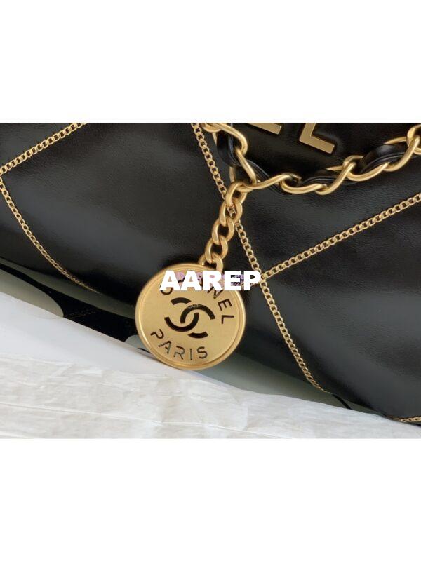 Replica Chanel 22 Handbag Shiny Calfskin & Gold Metal AS3260 AS3261 Black gold chain 13
