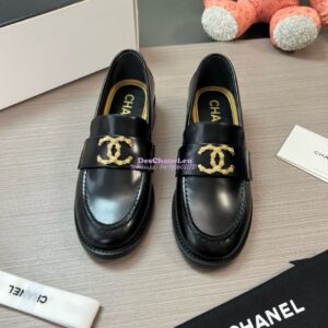 Replica Chanel 24P Limited Edition Loafers Calfskin and Metal Black G45663 2