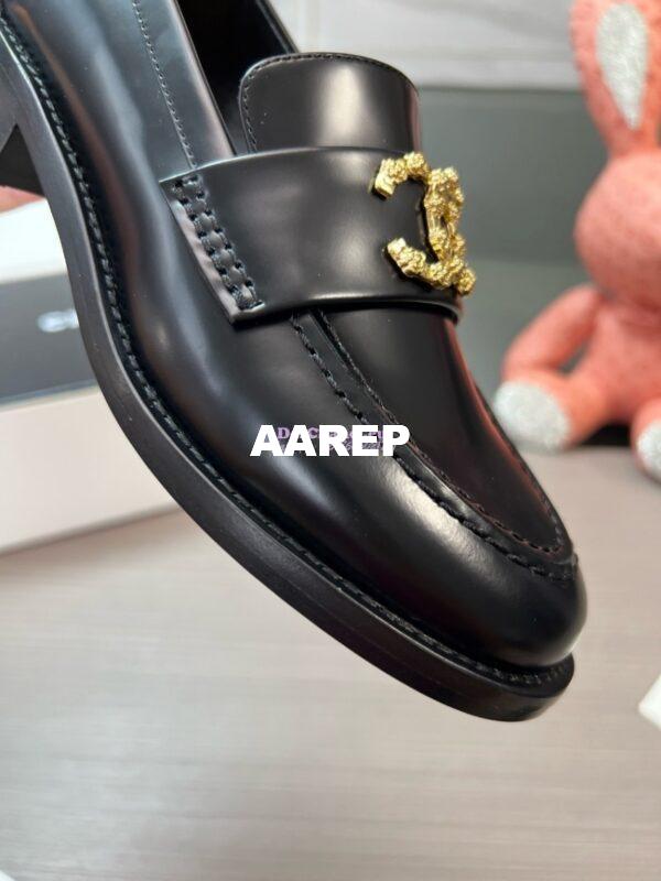 Replica Chanel 24P Limited Edition Loafers Calfskin and Metal Black G45663 9
