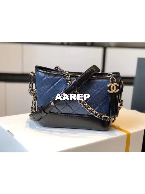 Replica Chanel Gabrielle Hobo Bag Navy A91810 4
