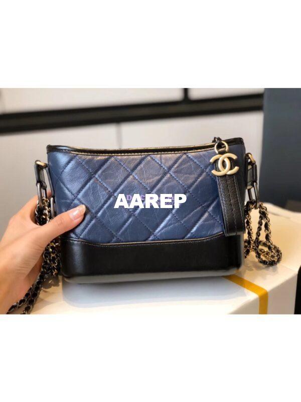 Replica Chanel Gabrielle Hobo Bag Navy A91810 5