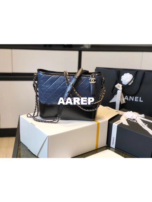 Replica Chanel Gabrielle Hobo Bag Navy A91810 11