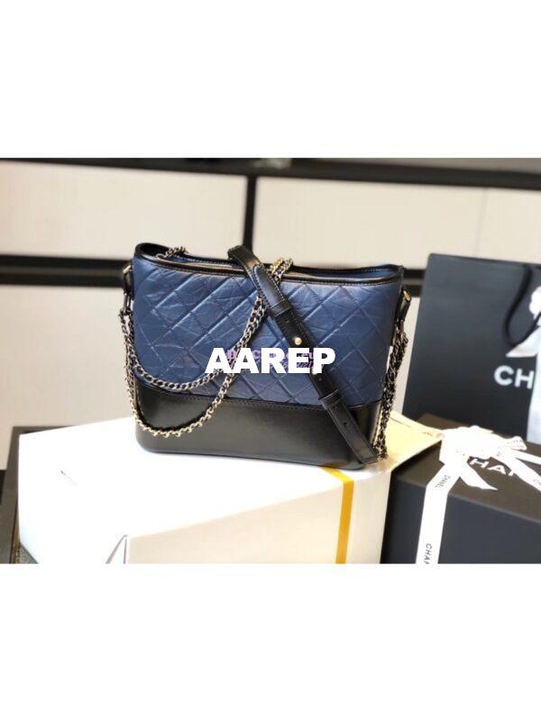 Replica Chanel Gabrielle Hobo Bag Navy A91810 16