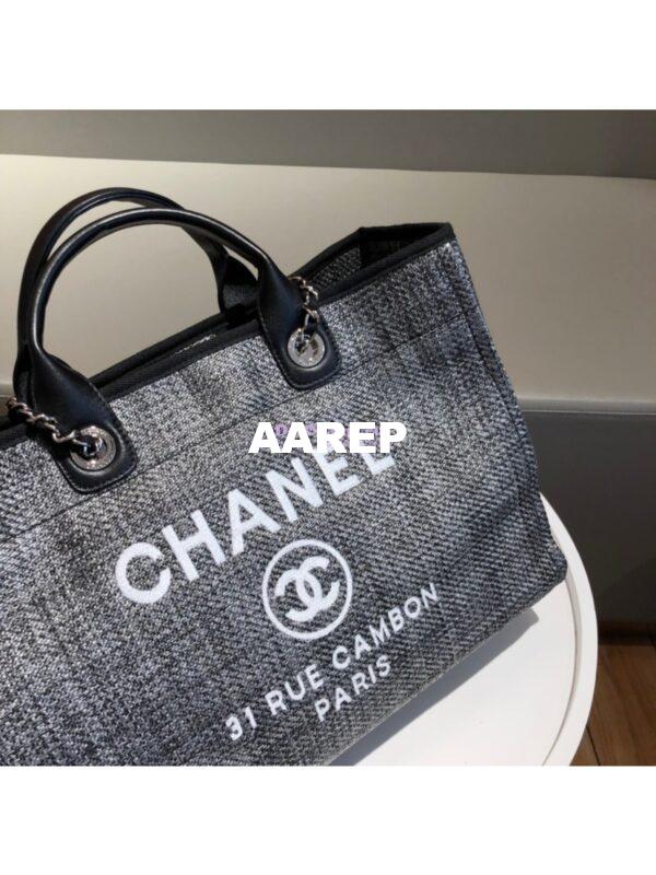 Replica Chanel A66942 Large Toile Deauville Shopping Bag in Light Brown 5