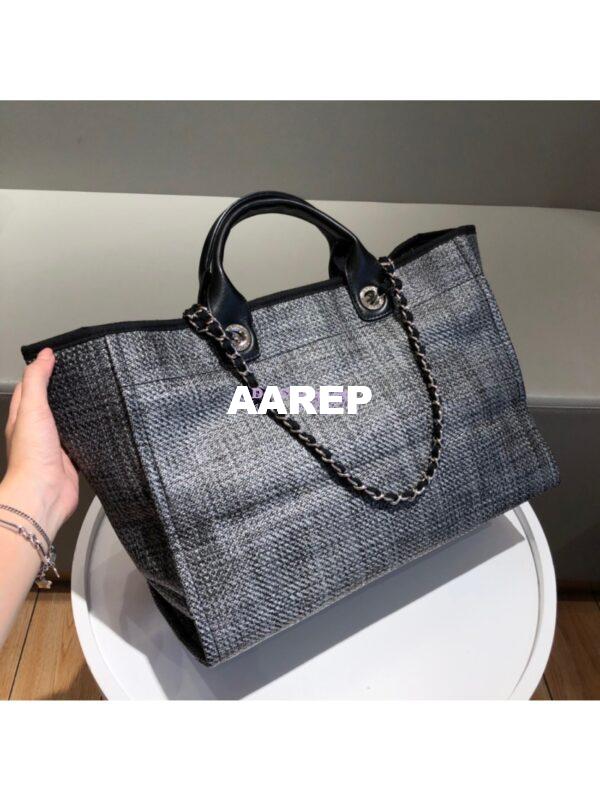 Replica Chanel A66942 Large Toile Deauville Shopping Bag in Light Brown 10