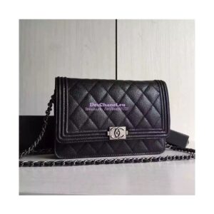 Replica Chanel Boy Wallet On Chain WOC Black Bag A80287