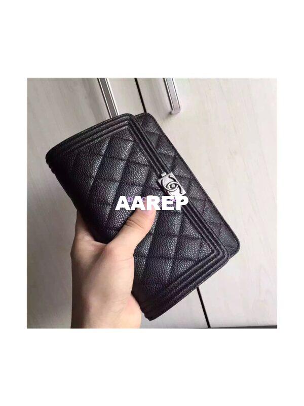 Replica Chanel Boy Wallet On Chain WOC Black Bag A80287 4