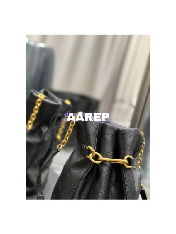 Replica YSL Saint Laurent Le Maillon Hook Bucket Bag In Supple Leather 686310 Black 10