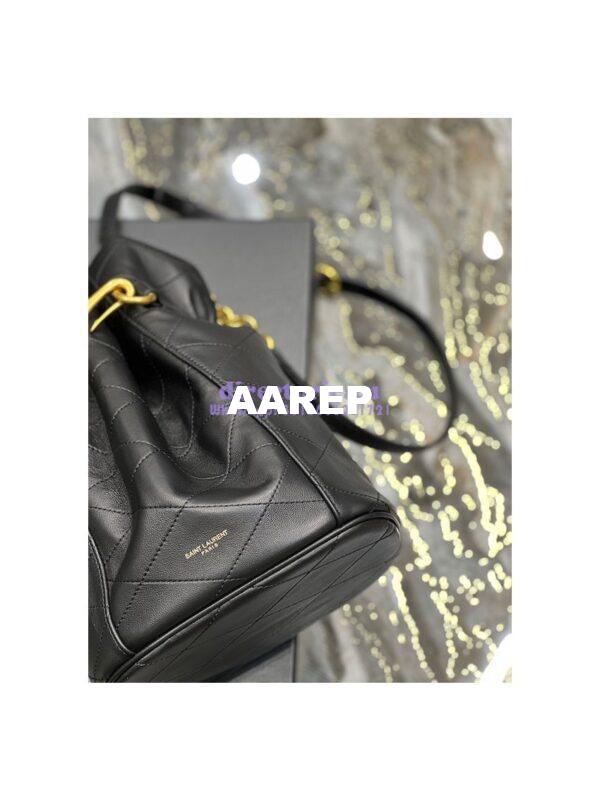 Replica YSL Saint Laurent Le Maillon Hook Bucket Bag In Supple Leather 686310 Black 12