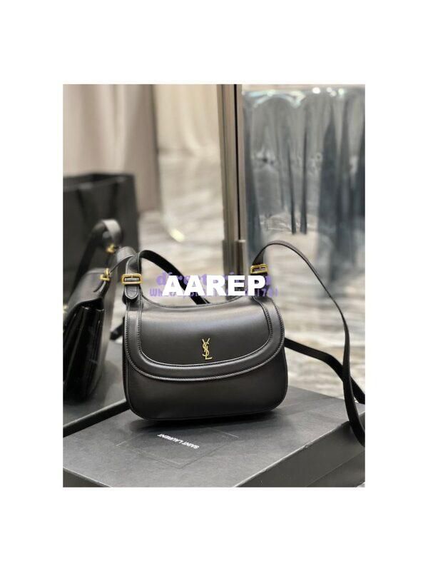 Replica YSL Saint Laurent Charlie Medium Shoulder Bag In Smooth Leather 6867422 Black 2