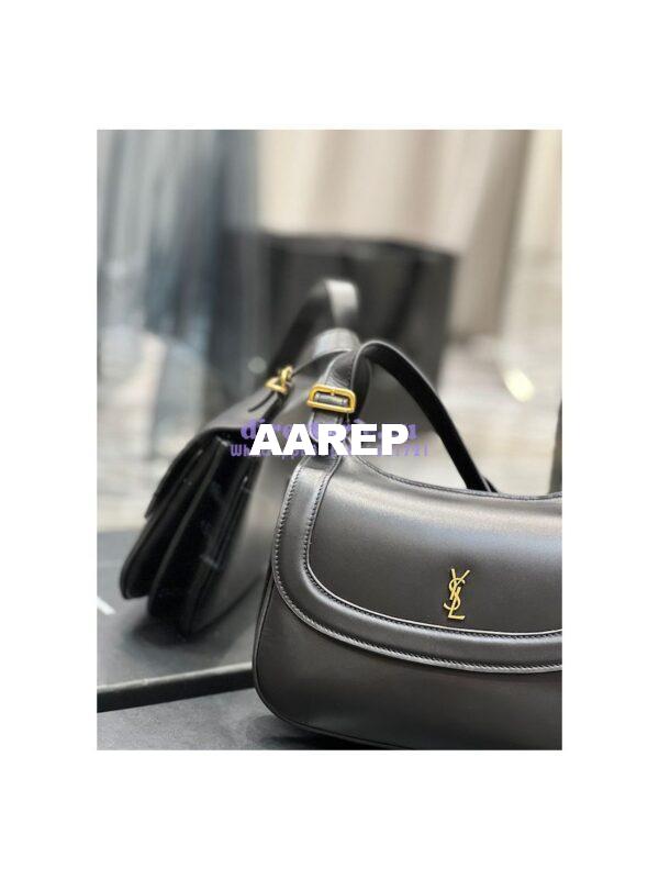 Replica YSL Saint Laurent Charlie Medium Shoulder Bag In Smooth Leather 6867422 Black 3