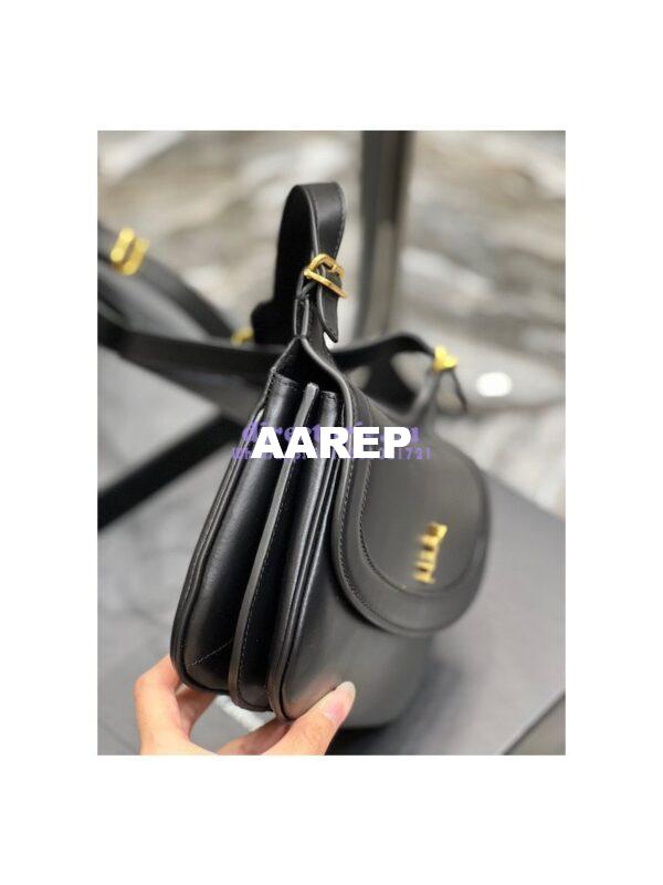 Replica YSL Saint Laurent Charlie Medium Shoulder Bag In Smooth Leather 6867422 Black 4