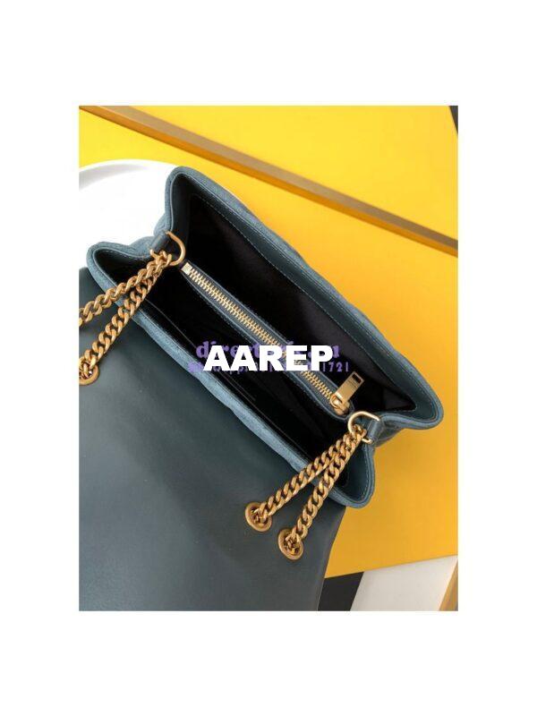 Replica YSL Saint Laurent LouLou Small Bag in Y-Quilted Suede 4946991 Algae 9