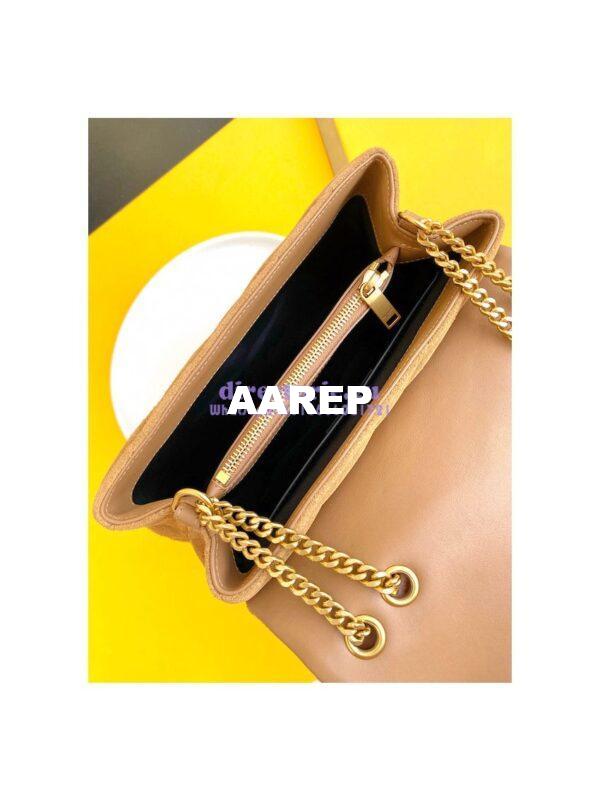 Replica YSL Saint Laurent LouLou Small Bag in Y-Quilted Suede 4946991 Cinnamon 8