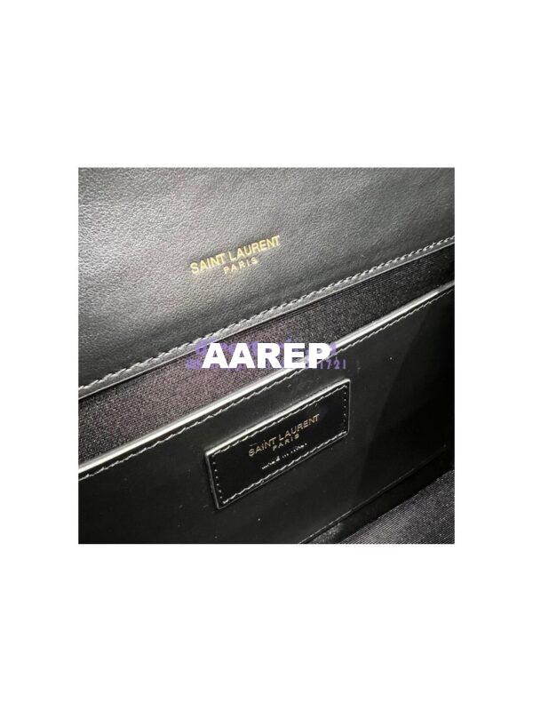 Replica Saint Laurent YSL Envelope Medium Bag In Supple Matelassé Leather 600185 Black 12