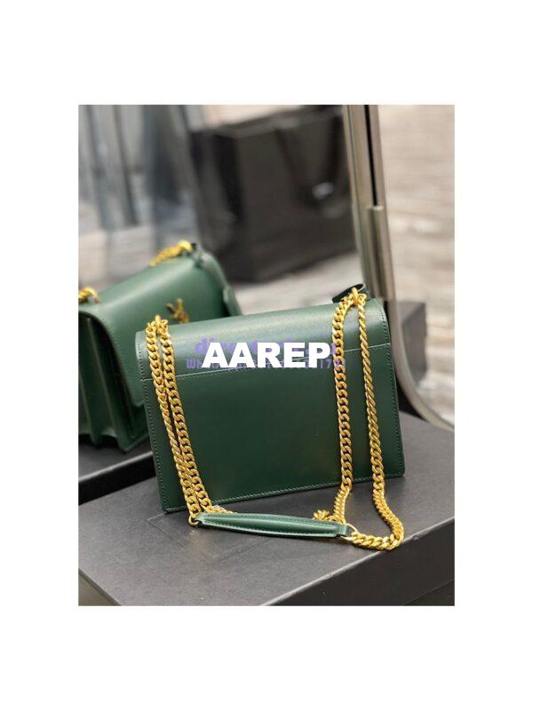 Replica YSL Saint Laurent Medium Sunset Monogram in Smooth Leather 442906 Vert Fonce 6