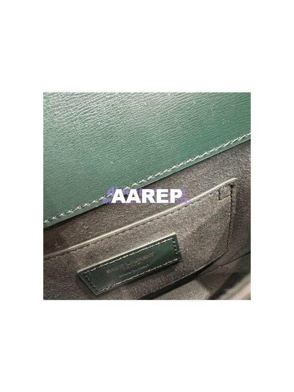 Replica YSL Saint Laurent Medium Sunset Monogram in Smooth Leather 442906 Vert Fonce 11
