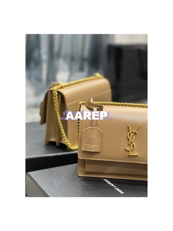 Replica YSL Saint Laurent Medium Sunset Monogram in Smooth Leather 442906 Dark Toffee 7