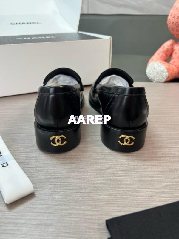 Replica Chanel 24P Limited Edition Loafers Calfskin and Metal Black G45663 12