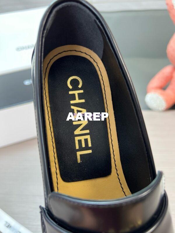 Replica Chanel 24P Limited Edition Loafers Calfskin and Metal Black G45663 14