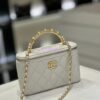 Replica Chanel Lambskin Flap Phone Holder with Chain with Imitation Pearls & Enamel AP3512 Black