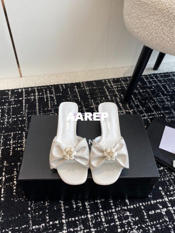 Replica Chanel 24C Lambskin & Tweed Mules G45536 4