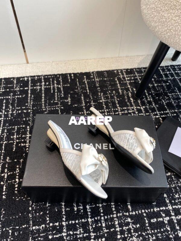 Replica Chanel 24C Lambskin & Tweed Mules G45536 7