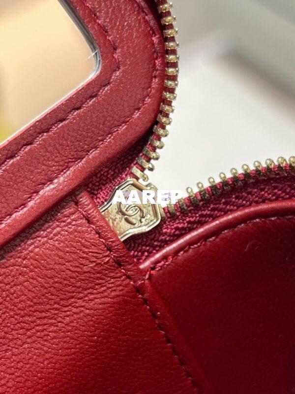 Replica Chanel Lambskin Clutch With Chain with Imitation Pearls & Enamel AP3515 Burgundy 17